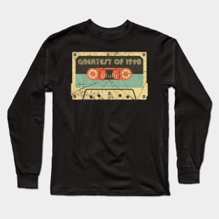 Vintage 1990 Greatest Of 1990 30th birthday Retro Cassette Mixtape 30 yo Long Sleeve T-Shirt